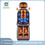 Jinkairui Upgrade Electric Full Body Massage Chair Neck Back Waist Leg Heated Vibration Kneading Shiatsu Cushion Seat Relaxation