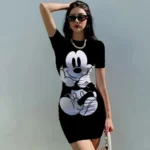kf-Sca9f68ac36874ac38e8b8ba090feae84O-Disney-Minnie-Mickey-Mouse-bow-print-Elegant-Pencil-Dress-Womens-Simple-Sheath-Office-Dresses-Summer-Short