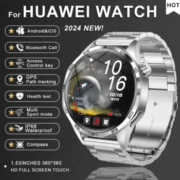 For Watch 5 Pro Smart Watches 1.53Inch HD AMOLED Screen NFC GPS Tracker IP67 Bluetooth Call Watch Men Women Health Monitoring