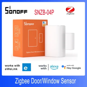 SONOFF SNZB-04P Zigbee 3.0 Door Window Sensor Local Smart Linkage Tamper Alert Home Security Work with eWeLnik Alexa Google Home
