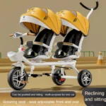 kf-S414c514426894693b9fea888bad830e0H-Multifunctional-Twin-Children-s-Tricycle-Foldable-Baby-Bicycle-Two-way-Twin-Baby-Stroller-Swivel-Seat-Double