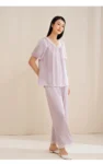 kf-S588ed3dc7581475fa0b0f2387526cce1W-Winsleter-100-Mulberry-Silk-Pajamas-Set-Lace-Sleep-Home-Clothes-Women-Short-Sleeves-Top-Pants-Summer