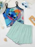 kf-Sdc6b26890e5442f18799a0ccb12e5e0ea-Minnie-Mouse-Lettuce-Trim-Short-Sets-for-Women-2-Pieces-Home-Dress-Top-T-shirt-Women
