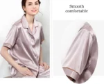kf-Se025ffc1a17449269e71ec8671f7b05fL-Womens-Pajamas-Set-19MM-Pure-Silk-Short-Sleeved-Top-and-Bottom-Suit-Two-Piece-For-Summer