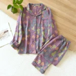 kf-Se22760aed330403496ba75f6008282b7F-2024-Japanese-Spring-and-Autumn-New-Women-s-Pajama-Set-100-Cotton-Vintage-Long-sleeved-Pants