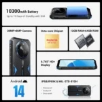 kf-S51a53d95099f4343b75203f03a7cbc8eN-World-Premeire-FOSSiBOT-F105-Rug-Phone-6-745-HD-10300mAh-Octa-core-4GB-64GB-Smartphone