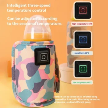 Bottle Warmer Multi Functional Bottle Heater Portable Adjustable USB Insulated Bag Baby Milk Food Warmer Tool Home Car Travel