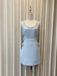 kf-S08e4a1c6139f48e7a2a10113d3f6ab93l-UCXQ-Elegant-U-neck-Studded-Diamond-Bow-Strap-Dress-Hotsweet-Tweed-Sleeveless-Short-Dresses-Women-2024