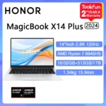 HONOR MagicBook X14 Plus 2024 Laptop AMD Ryzen R7 8845HS 16GB 32GB 512GB 1TB 14" Inch 2.8K 120Hz Notebook Ultrabook Computer PC