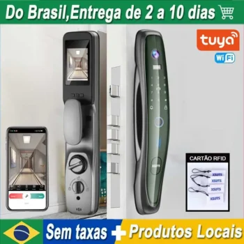 Digital Password Electronic Locks APP Remote Control Unlock Automatic Fingerprint Smart Door Lock With Camera