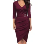 kf-S75556c3e7499461b81c58cbfa5f32228b-European-and-American-women-s-autumn-new-quarter-sleeved-party-dress-belt-fashionable-sexy-dress