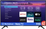 TV - 42 Inch Smart TV, 1080P LED Full HD TV with Wi-Fi Connectivity and Mobile App, Flat Screen TV Compatible with Apple Home