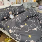 kf-Sfc4a330103ff40e69780a1983891fe36G-Cute-Cartoon-Snoopy-Bedding-Set-Girls-Boys-Dorm-Pillow-Case-Bed-Sheet-Pillow-Case-Student-Single