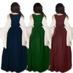 kf-Sc2353f85f1ac405ab69cf10aa64cb5226-European-and-American-Medieval-Retro-Contrasting-Slim-Fitting-Skirt-with-Flying-Sleeves-Large-Swing-Skirt-Dress