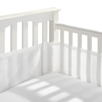 Breathable Baby Crib Bumper Liner Infant Mesh Bedding Bumpers Newborn Cot Bed Around Protector 2Pcs/Set