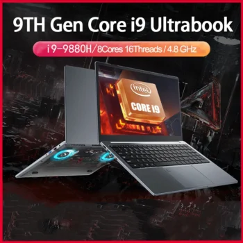 15.6 Inch Laptop Intel Corei9-10885H/i7 10870H Windows10/11 Por 2*DDR4 2*M.2 SSD Ultrabook Computer Fingerprint Unlock WIFI5 BT