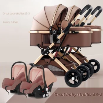 New Style Detachable Twin Stroller Double Stroller for Baby and Older Brother Multifunctional Twin Baby Carriage