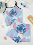 kf-S12fe33b66f40475e96d39f941645bdd6E-Slip-Dress-Stitch-Elegant-Women-s-Sets-Lettuce-Trim-T-shirt-Top-Pajama-Skirt-Disney-Pieces