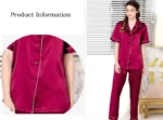 kf-Se025ffc1a17449269e71ec8671f7b05fL-Womens-Pajamas-Set-19MM-Pure-Silk-Short-Sleeved-Top-and-Bottom-Suit-Two-Piece-For-Summer