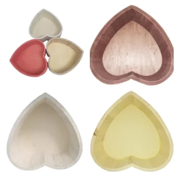 Cute Baby Growth Memorial Photography Props Wooden Heart Shape Box Basket Newborn Infants Photo Posing Shooting Prop Accessories