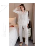 kf-S1d608ec35d8448838e2f7837671385eaV-Womens-Silk-Satin-Lace-Trim-Sexy-Pajamas-Set-Sleepwear-Female-V-neck-Home-Suit-Gils-Sleep