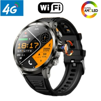 16GB+256GB Smart Watch 4G LTE Full Netcom Android 9.0 Smartwatch 900W Rotating Camera GPS WIFI Google Play Store Download Apps