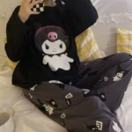 kf-S95e6c7ac5ec14ed48448ac8fa375d6cdP-Kawaii-Kuromi-Long-Sleeve-Pajamas-Set-Women-Anime-Sanrioed-Autumn-Pajamas-Pants-Two-Piece-Comfort-Soft