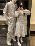 kf-Sead4101be86048578fdcda5e30e9f502E-100-Cotton-Ruffle-Couple-Sleepwear-Women-Men-Painting-Pyjamas-Long-Sleeve-Nightdress-Autumn-Winter-Sets-Pants