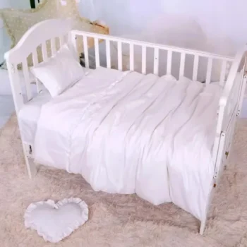 With Filler Cot Baby Bedding Set Cotton Breathable Baby Cot Sheet Baby Room Decor 5PCS Duvet Sheet Pillow