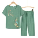 kf-S8ded45e85bce42ac88cfc4677e51ff47D-Middle-Aged-Mothers-Women-s-Home-Clothes-Cotton-Linen-Suit-Short-Sleeve-Sleepwear-T-shirt-Summer