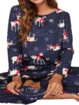 kf-S138741f56abe4d488478299b5f7219ecx-Women-Christmas-Pajama-Set-Elk-Print-Long-Sleeve-T-shirt-with-Pants-Sleepwear-Loungewear
