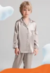 kf-Sf522dd9772054ce0bb516f78a23f51e1X-Solid-Color-Home-Clothing-Set-For-Boys-and-Girls-19MM-100-Real-Silk-Children-s-Pajamas