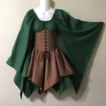 kf-Sd9760a3ccc4c4130a754e10e17b37c6cF-European-and-American-Medieval-Retro-Contrasting-Slim-Fitting-Skirt-with-Flying-Sleeves-Large-Swing-Skirt-One