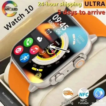 Watch 10 Ultra Smart Watch 49mm 2024 New NFC Men Women GPS Track Bluetooth Call BT Music Games Wireless Charging Smartwatch