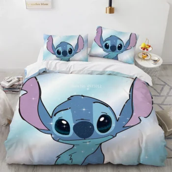 3D Cartoon Lilo & Stitch Duvet Cover Set Bedroom Decor for Children Kids Boy Girl Queen King Size Baby Crib Bedding Set