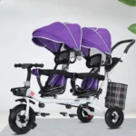 kf-S13137eabc5e841278a2e19cdb09d857e9-Children-s-Double-Stroller-Multifunctional-Two-way-Baby-Stroller-Twins-Stroller-Double-Folding-Three-wheel-Car
