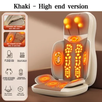 Full Body Shiatsu Massage Chair Household Electric Mattress Multifunctional Body Massage Kneading Back Cushion Neck Shoulder Mat