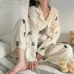 kf-S5468883b6b994ebab3d0c7dca33241b9u-Number-Sleepwear-Women-Pajama-Sets-Korean-Piiama-Pocket-Night-Wears-Autumn-Pants-Sets-2-Pieces-Button