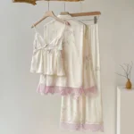 kf-S2944b5fbf00b48e7abb4cc3d389d279aP-Spring-Autumn-Satin-Pajamas-Women-s-New-Sleepwear-3PCS-Sexy-Lace-Printed-Home-Clothes-Suspender-Sling