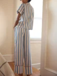 kf-S44b9a7989dbd48fdbf8b6ee098a586f8n-Womens-Y2K-2Pieces-Underwear-Striped-Pajama-Set-Short-Sleeve-Lapel-Collar-Shirts-Elastic-Waist-Long-Pants
