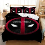 Disney Deadpool Bedding Set Spider Man 3 Piece Custom Polyester Quilt Cover Large Double Bed Duvet Cover Queen King Size Gifts