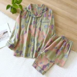 kf-Se22760aed330403496ba75f6008282b7F-2024-Japanese-Spring-and-Autumn-New-Women-s-Pajama-Set-100-Cotton-Vintage-Long-sleeved-Pants
