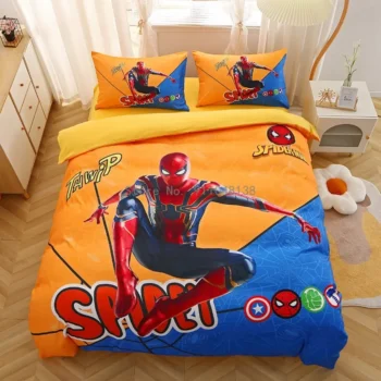 New Spiderman Cartoon Bedding Sets With Sheet For Kids Boys Bedroom Decor Single Twin Full Size