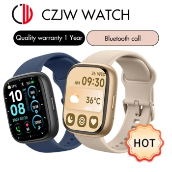 New ZZYSMART 1.83" Inch IDW26 Smart Watches For Men Women Bluetooth Call Build-in Alexa IP68 Waterproof Heart Rate Smartwatch