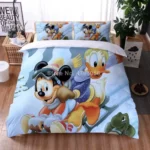 Ski Micke Donald Duck 3d Bedding Set Cartoon Duvet Cover Pillowcase Twin Full Queen King Size Bedclothes Bedlinen for Adult Kids