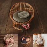 Newborn Photography Props Rattan Bed Fotografia Retro Rattan Chair Photo Basket Furniture Newborn Shooting Bebe Accessories